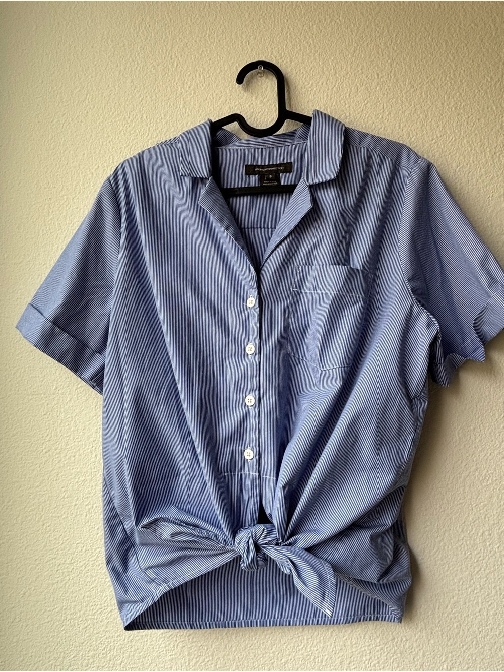 French Connection Tatus Stripe Tie Front Shirt
